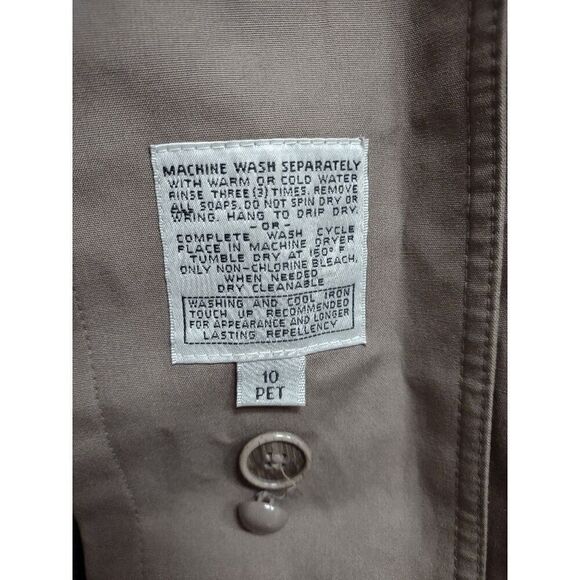 VTG London Fog Limited Edition Khaki Size 10 Petite Women's Lined Trench Coat - Picture 5 of 5
